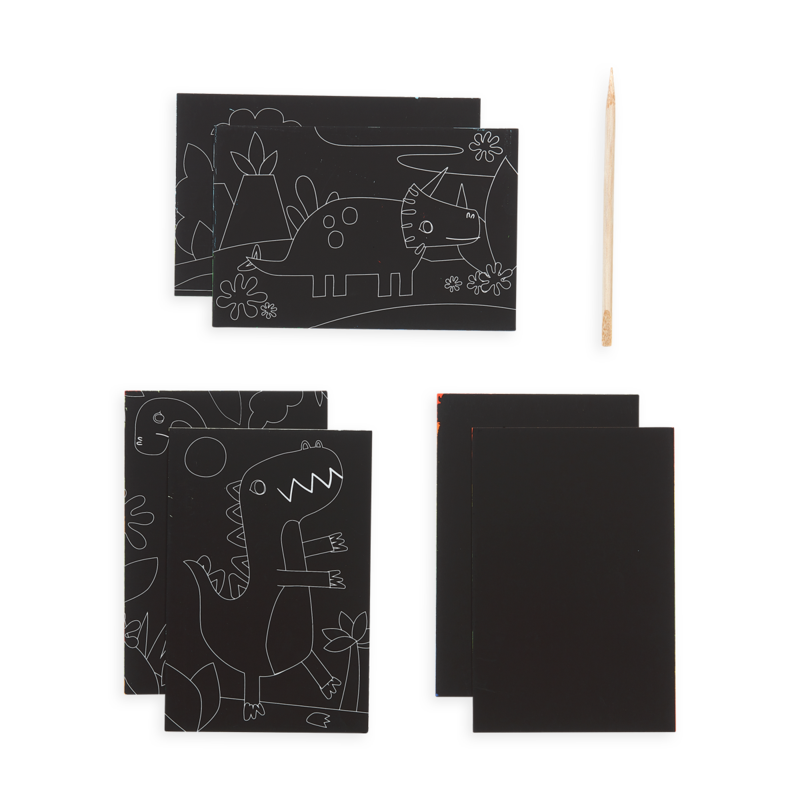 dinosaur days scratch and scribble mini scratch art kit