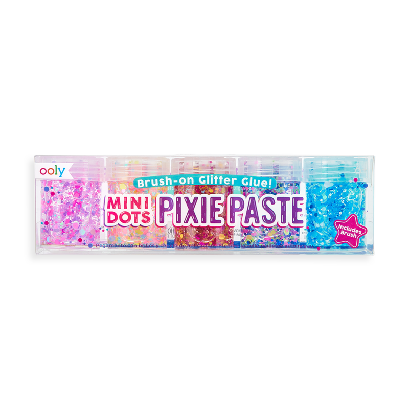 Mini dots pixie paste glitter glue - set of 5