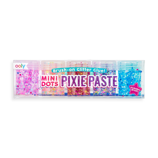 Mini dots pixie paste glitter glue - set of 5