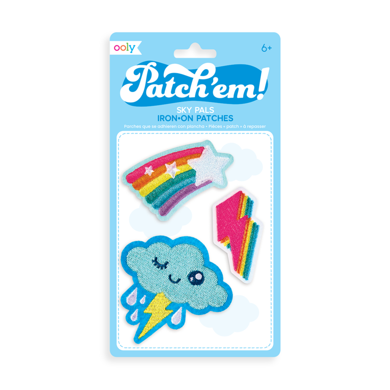 patch 'em sky pals iron on patches - set of 3