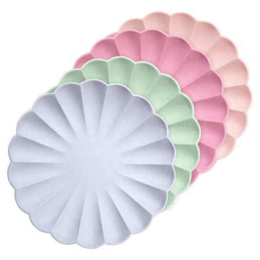 Multicolor compostable plates L