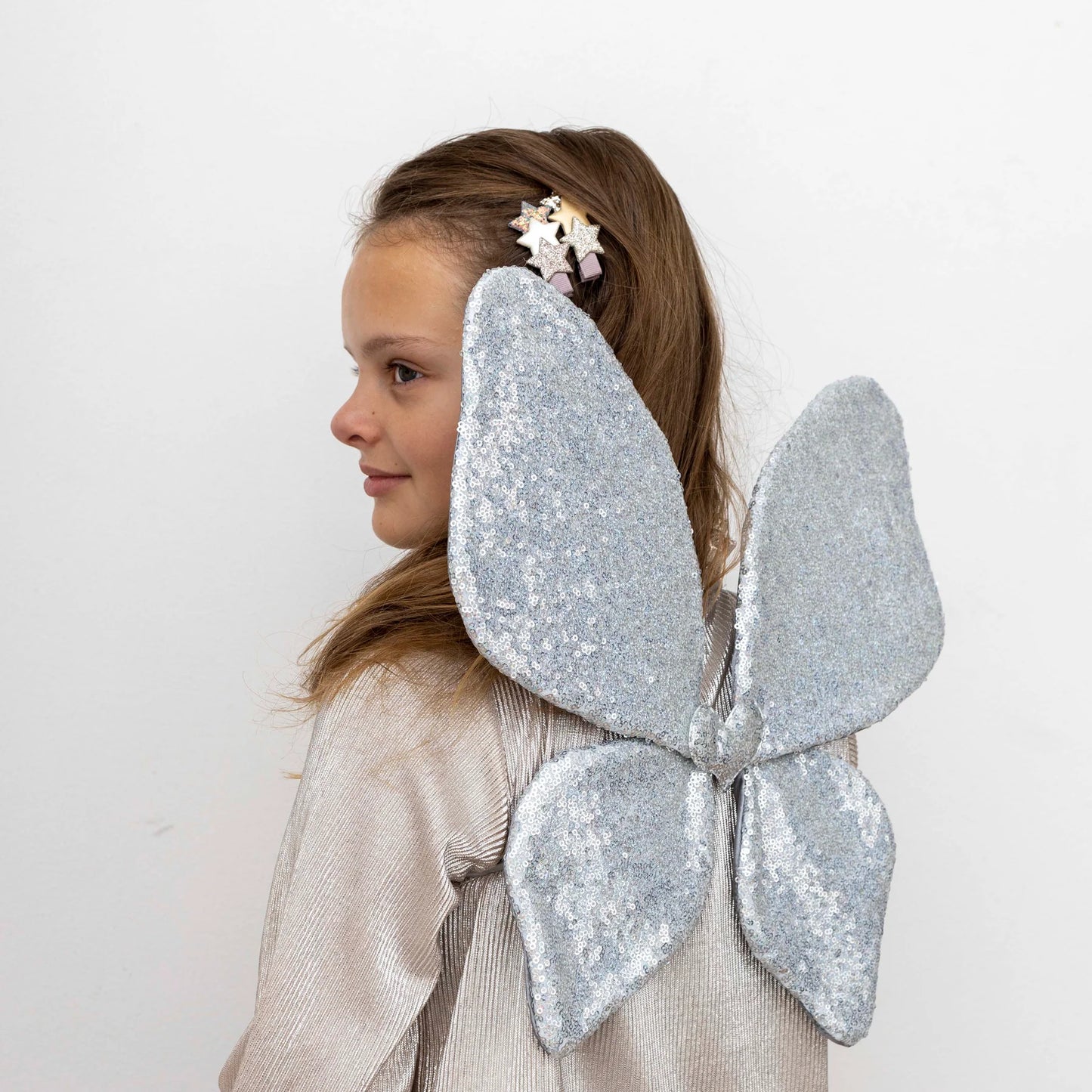 Sparkle sequin wings Silver