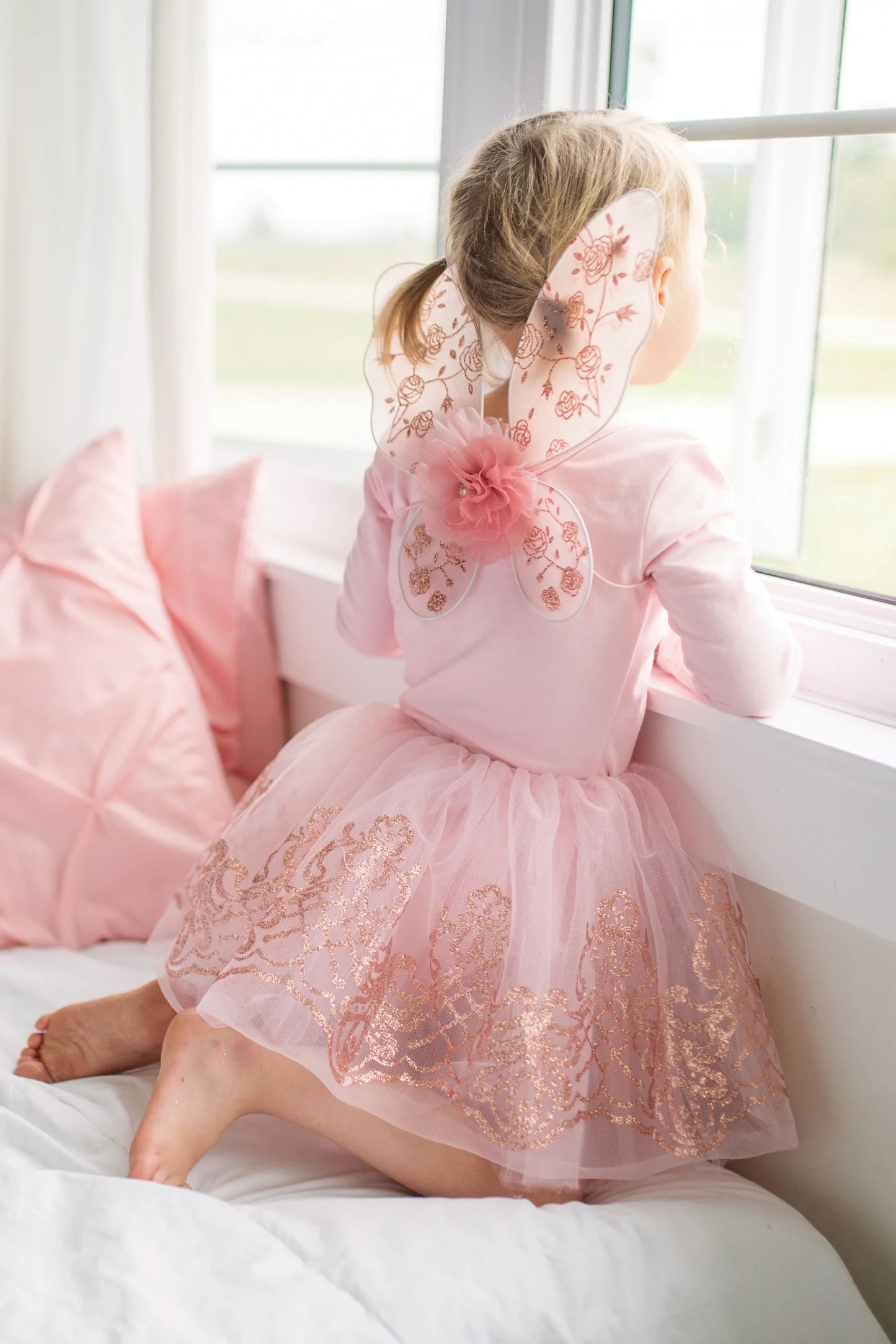 Rose gold wings and tutu