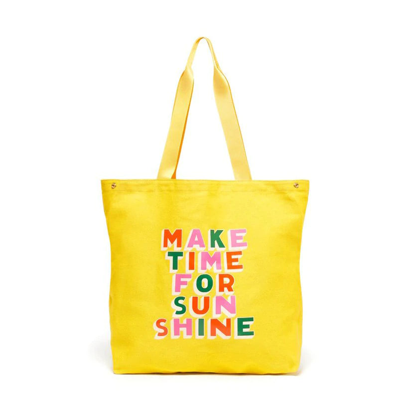 Deluxe Tote Bag - Make Time For Sunshine