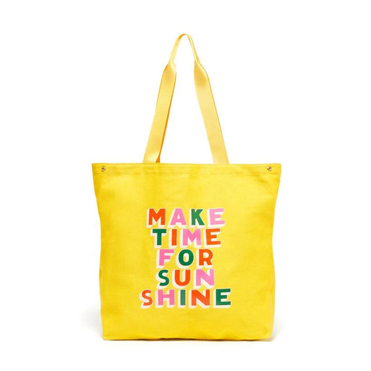 Deluxe Tote Bag - Make Time For Sunshine