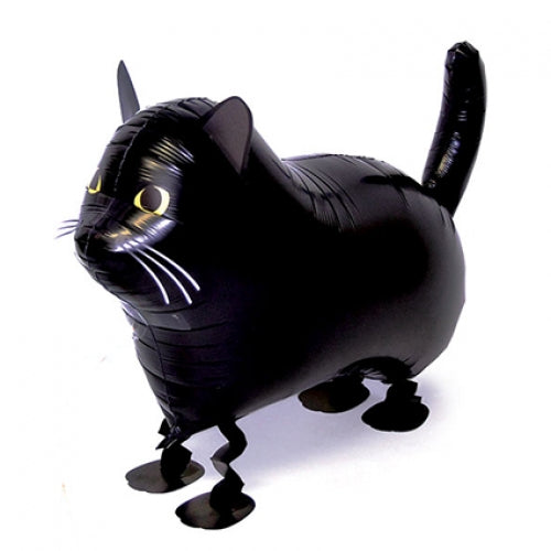 WALKING BALLOON. BLACK CAT