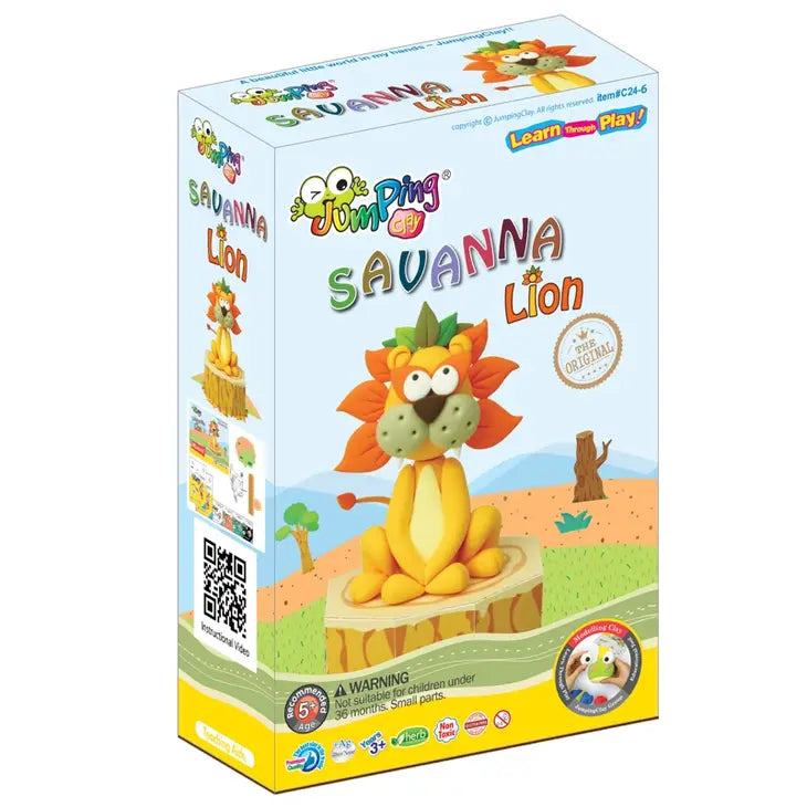 Lion - Savanah Collection - Air Dry Modelling Clay Kit