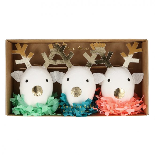 Christmas festive Reindeer Surprise Balls