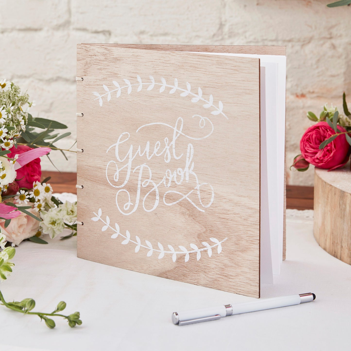 Livre d'or de mariage en bois