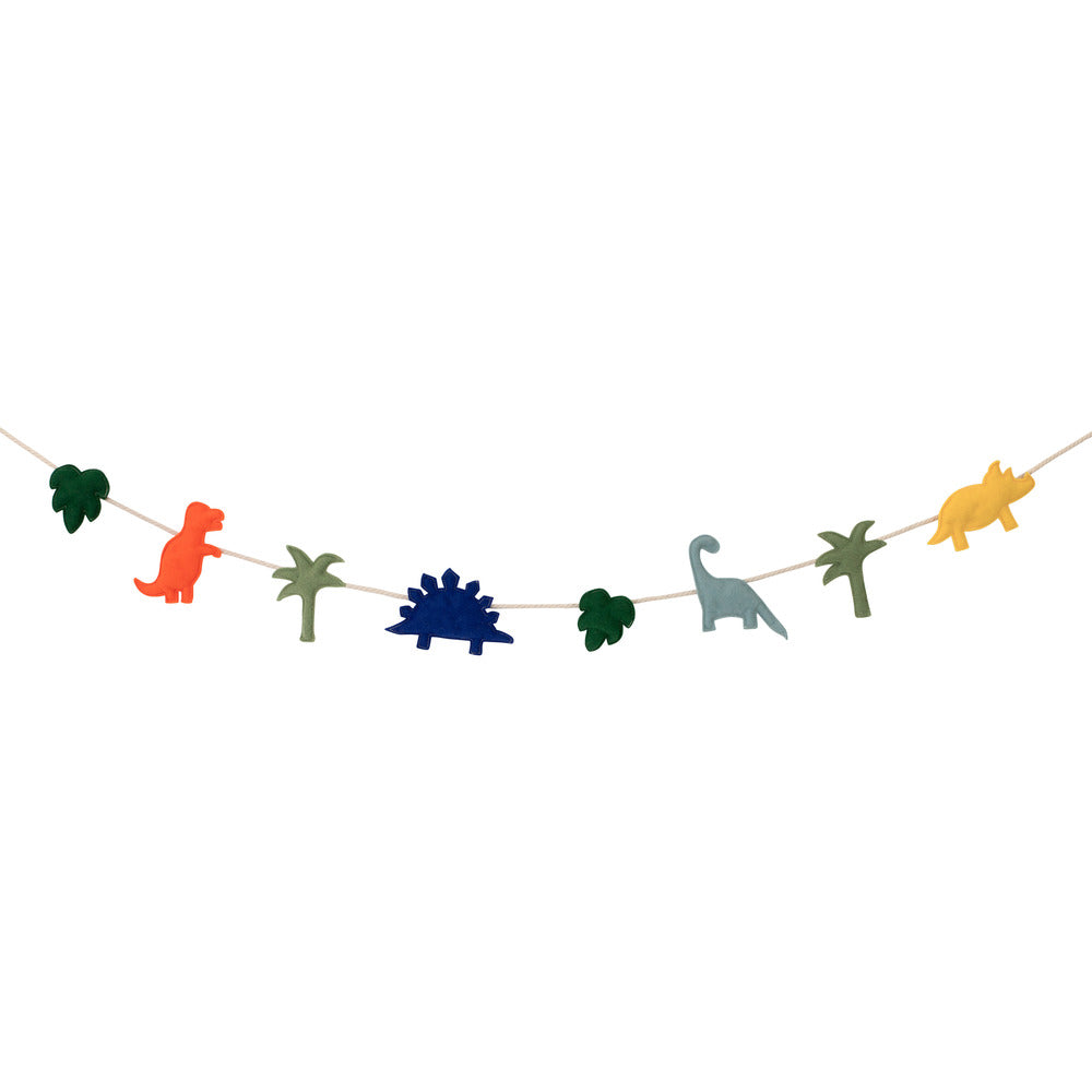 Felt dinosaur garland