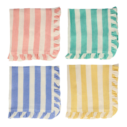 Stripe ruffle napkins