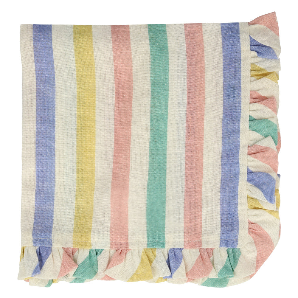 Multi stripe ruffle napkins