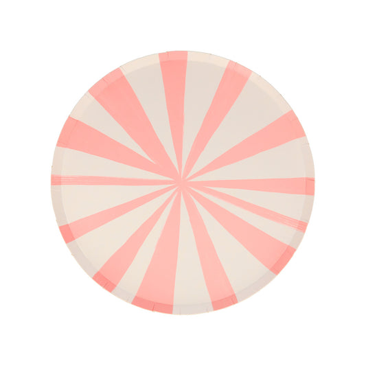 Pink stripe plates S