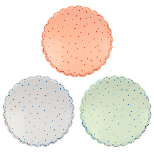 Star pattern dinner plates L