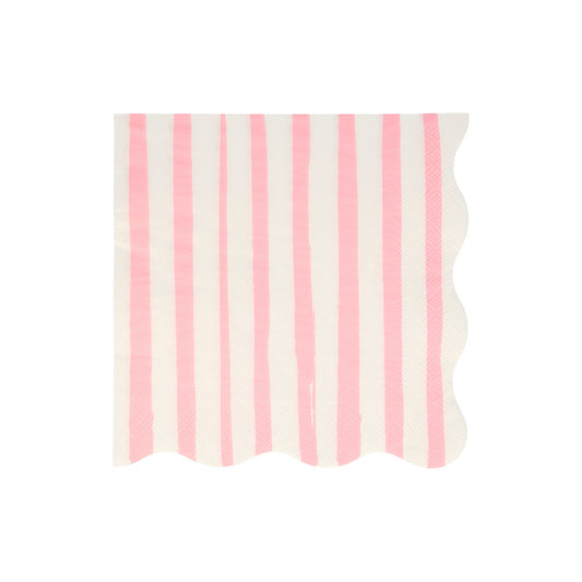 Pink stripe napkins L