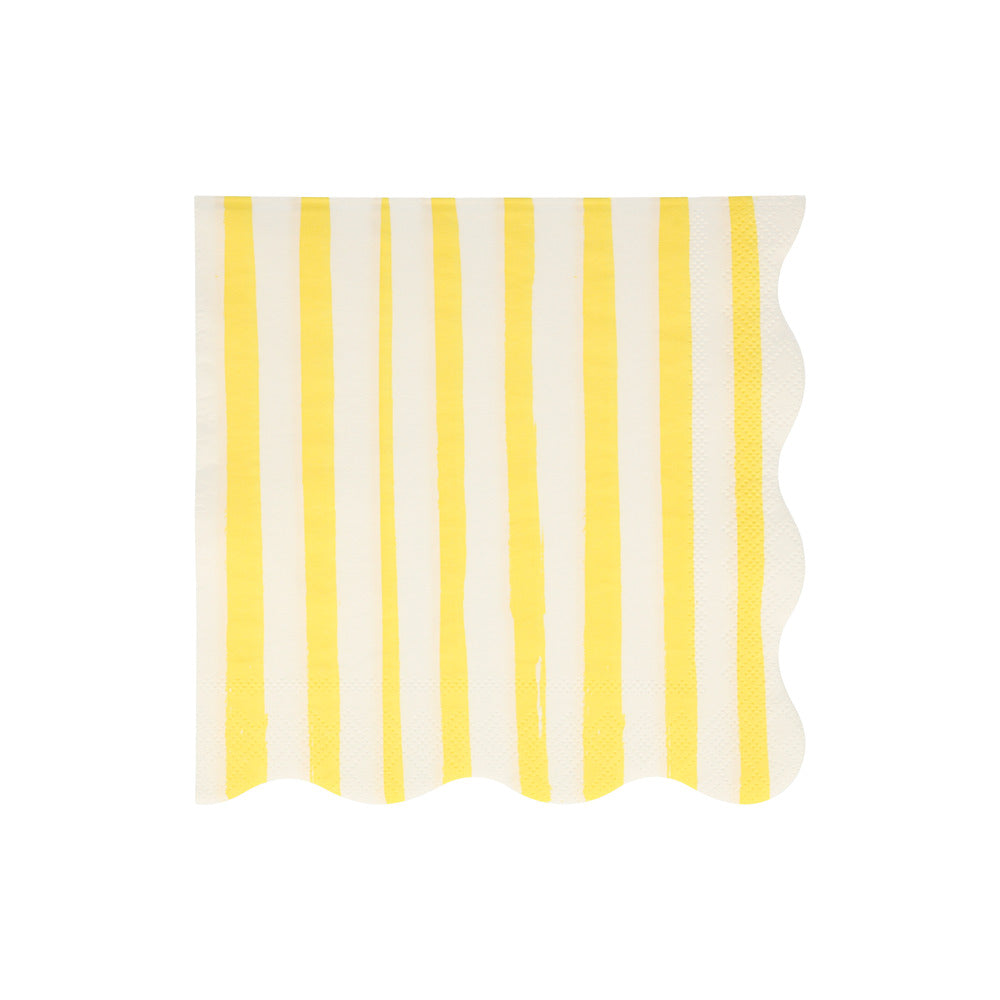 Yellow stripe napkins L