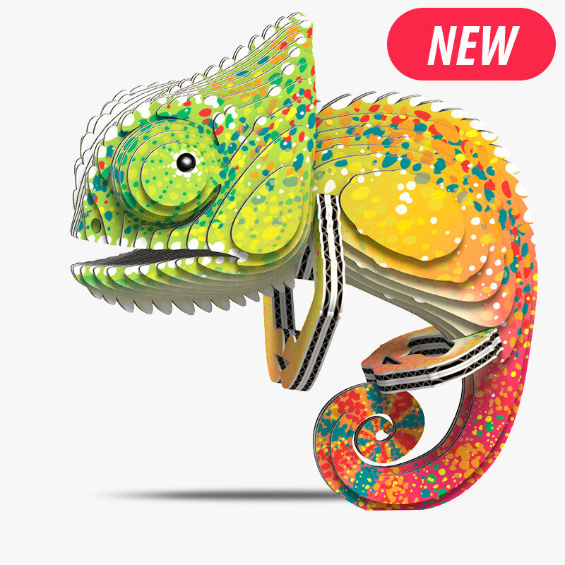 075 Chameleon - 3D Cardboard Model Kit