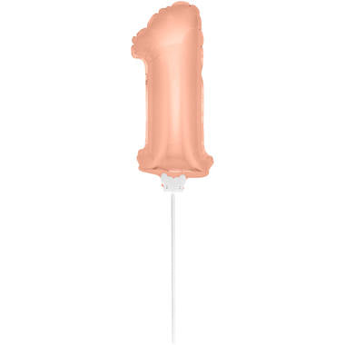 Figure Balloon XS Rose Gold Number 1 - 36cm