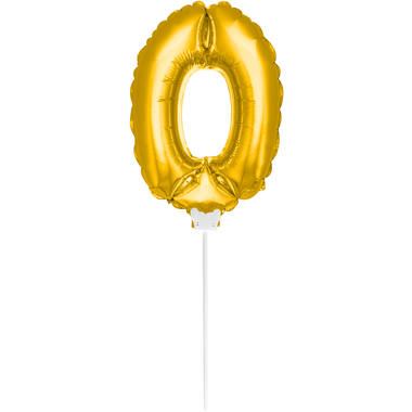 Figure Balloon XS Gold Number 0 - 36 cm