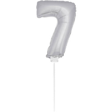 Figurine Ballon XS Argent Chiffre 7 - 36cm 