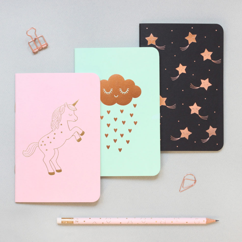 CARNET LICORNE OR