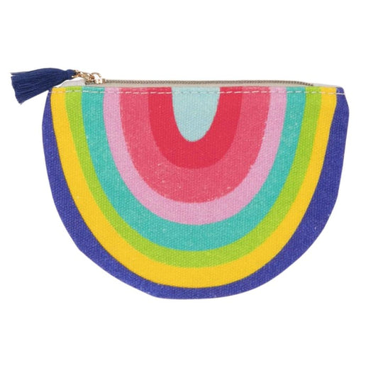 Colorful printed cotton coin purse - Rainbow