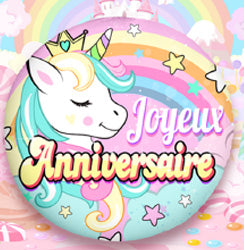 Ballon Foil 45cm LICORNEJoyeux Anniversaire