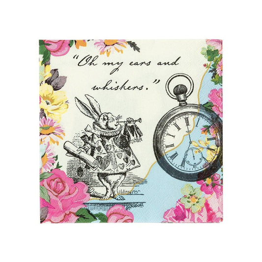 Alice in Wonderland Cocktail Napkins - 20 Pack