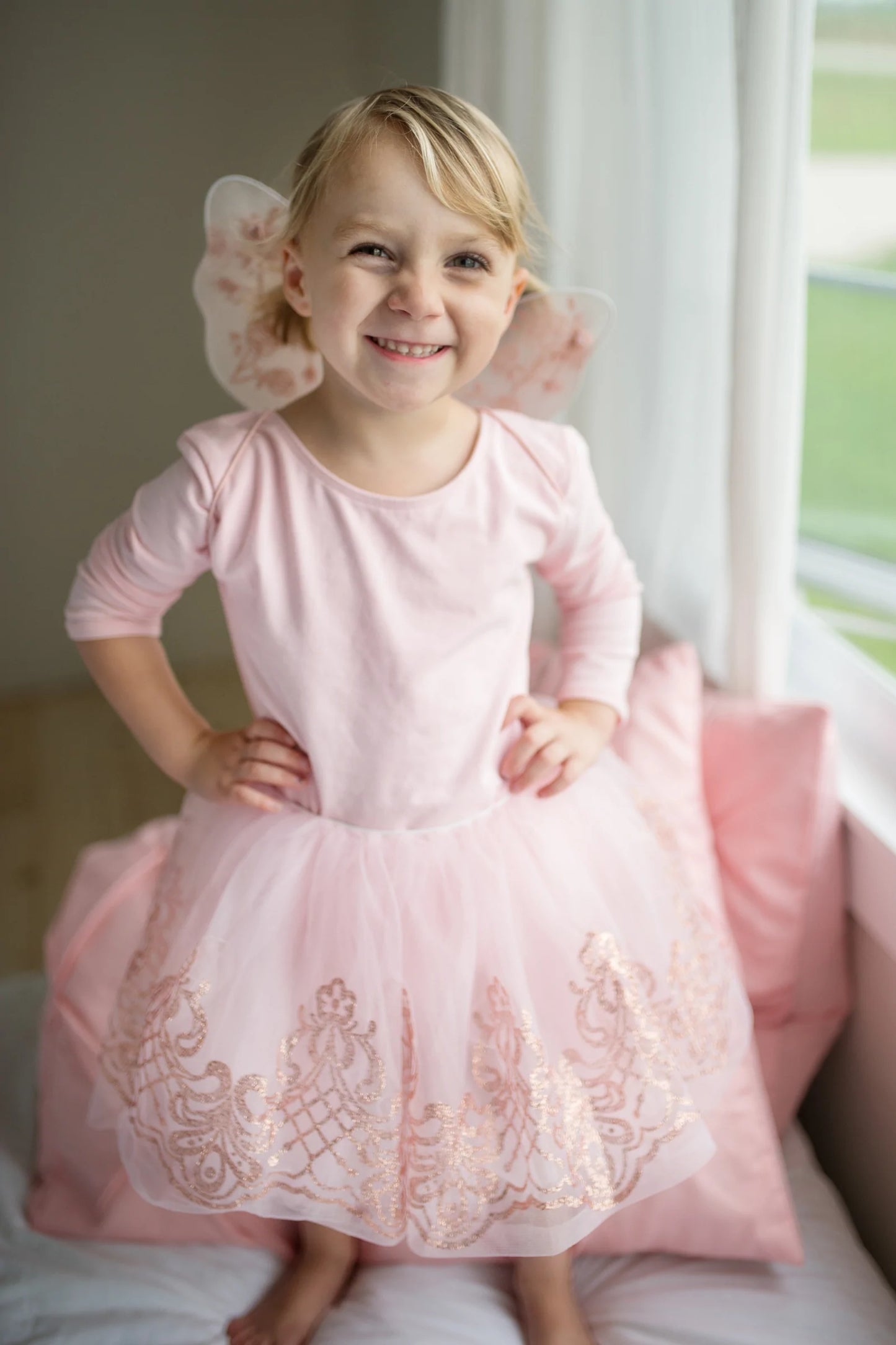 Rose gold wings and tutu