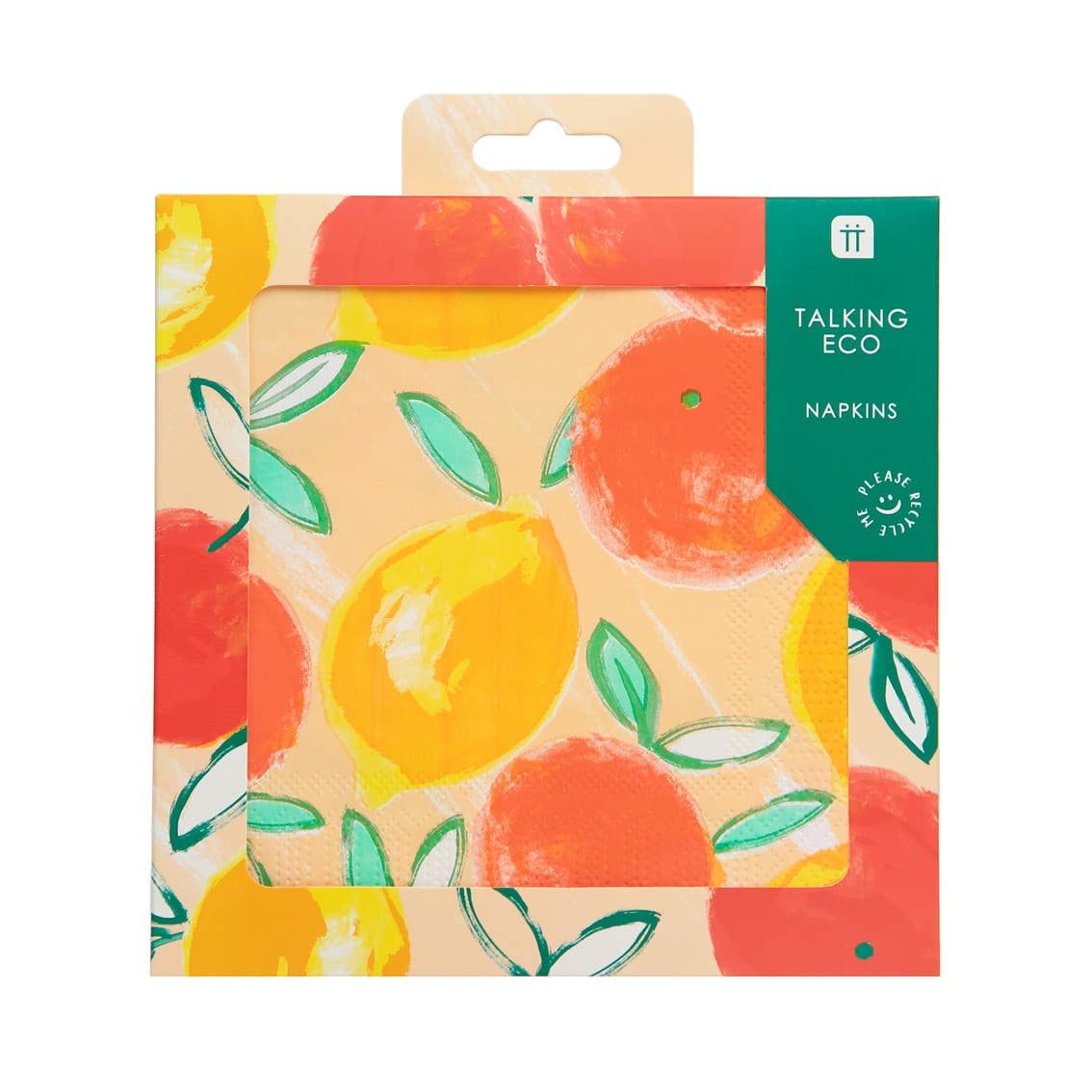 Talking Tables - Serviettes Agrumes, Citron et Orange - Paquet de 20