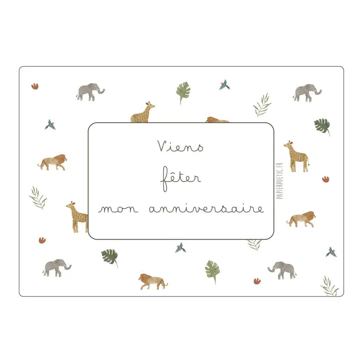 Safari Invitation Card