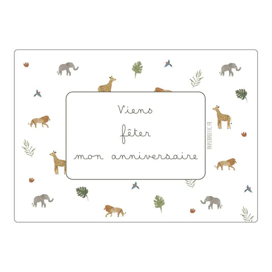 Safari Invitation Card