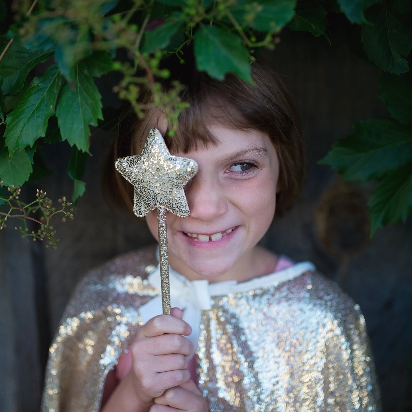 Gracious Gold Sequins Skirt, Wings, & Wand