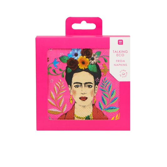 Talking Tables - Pink Frida Kahlo Cocktail Napkins - 20 Pack