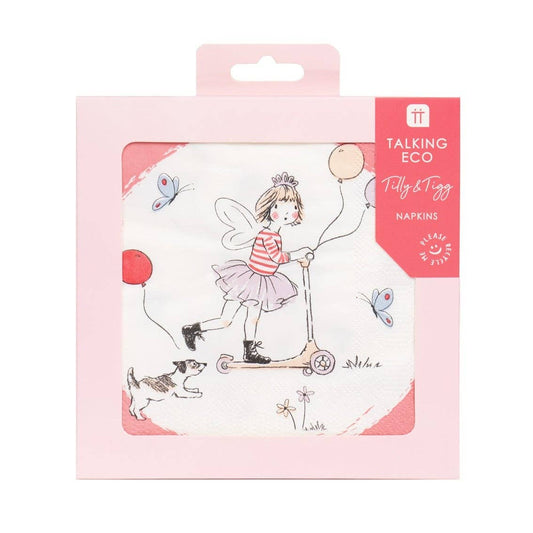 Tilly & Tigg Pink Napkins - 20 Pack