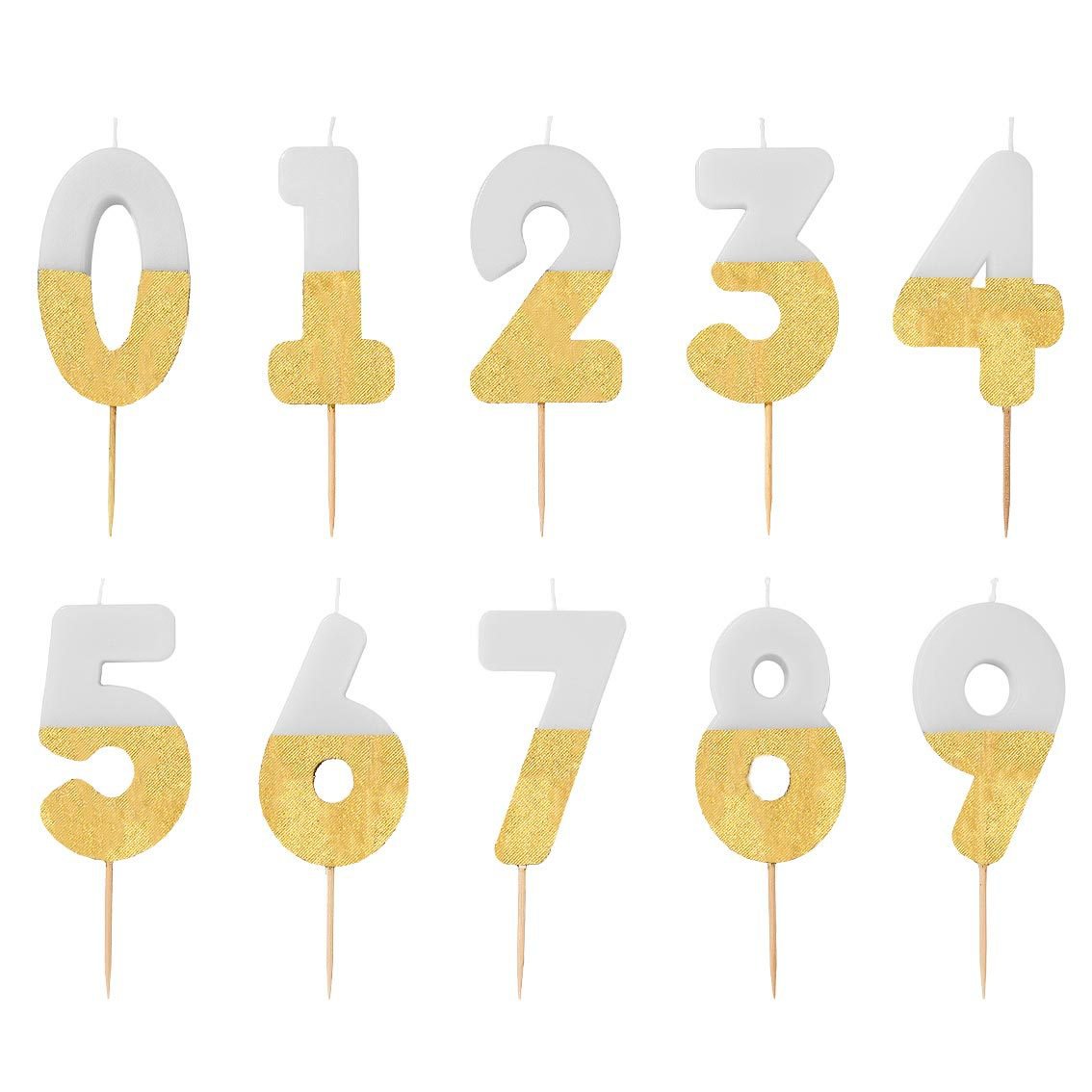 Gold Number Candle  (Talking Tables)