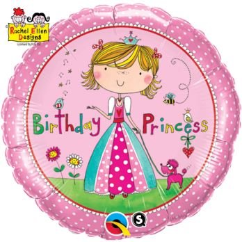 Round Rachel Ellen Birthday Princess Foil Balloon