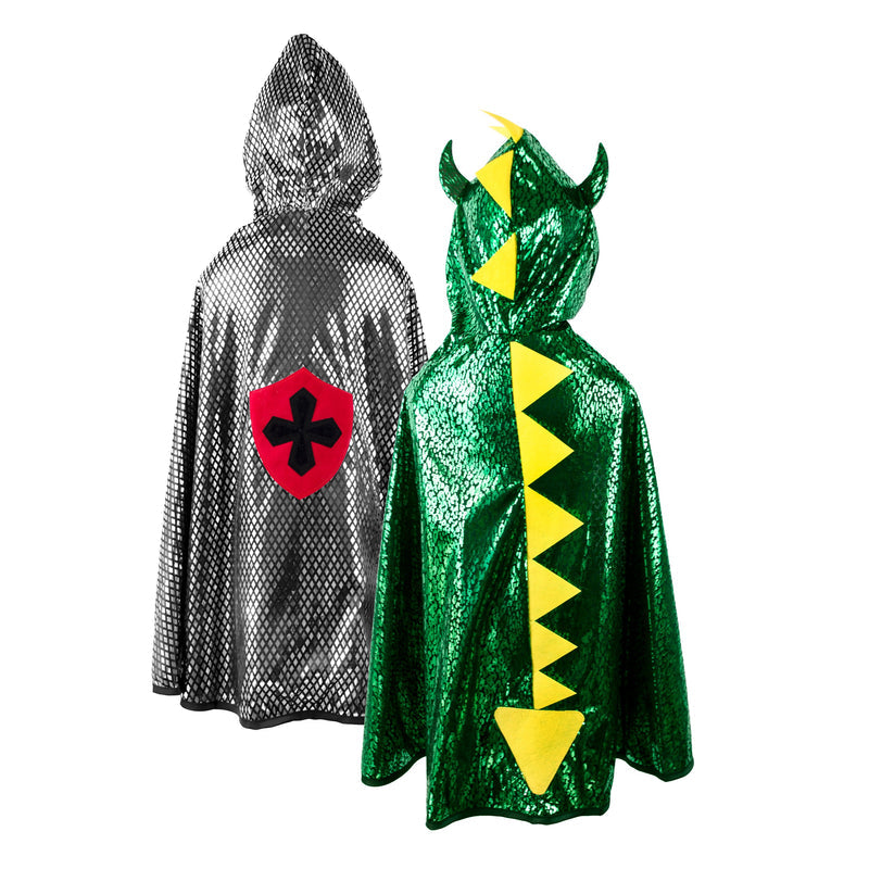 Reversible  Green Dragon Knight Cape