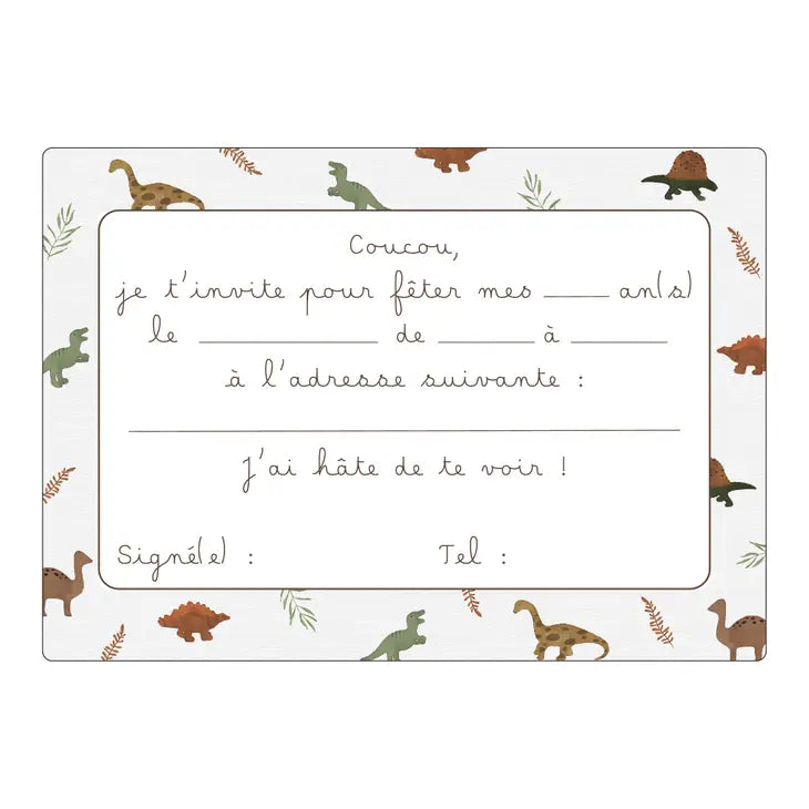 Dino Invitation Card