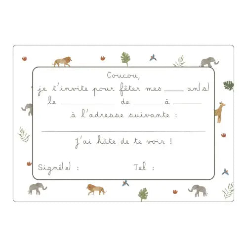 Safari Invitation Card