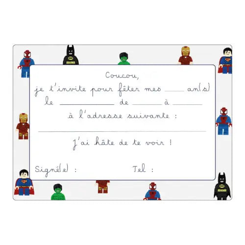 Superhero Invitation Card