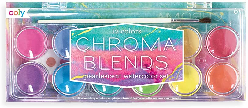 Chroma Blends Watercolors – 12 Piece Set – Pearlescent