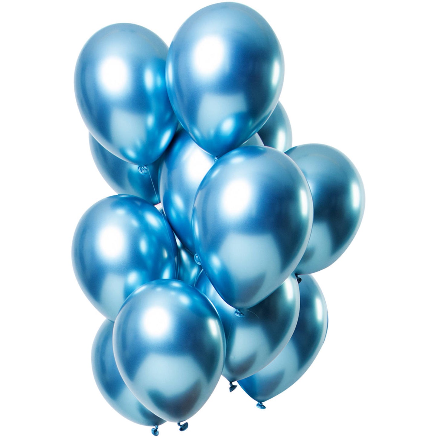 Ballons Effet Miroir Bleu 33cm - 12 pièces 