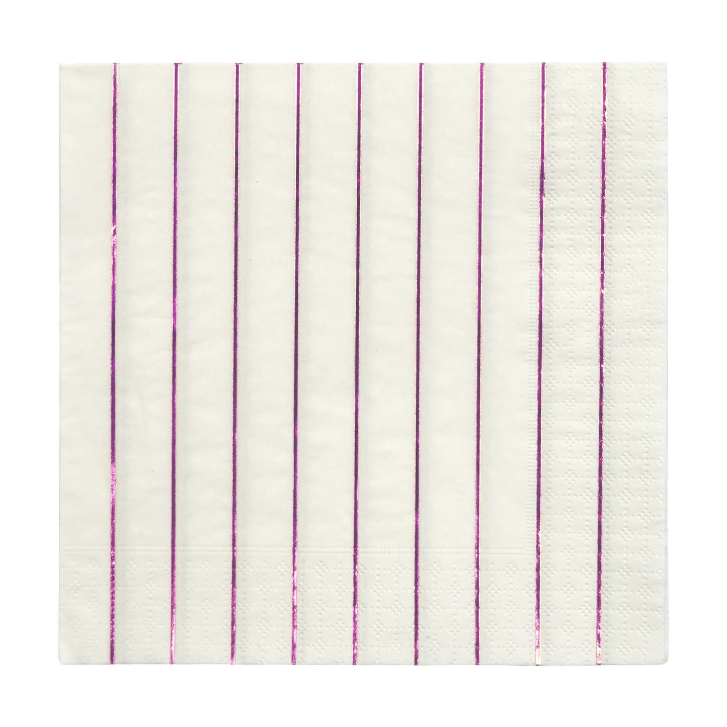 Metallic pink stripe large napkins