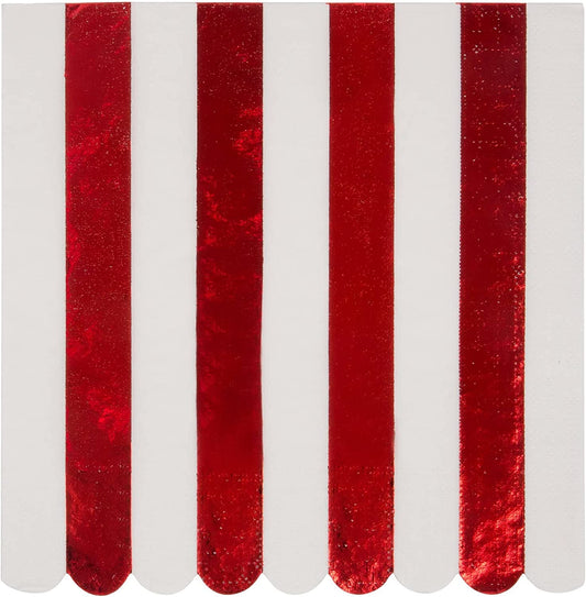 Red and White napkins L