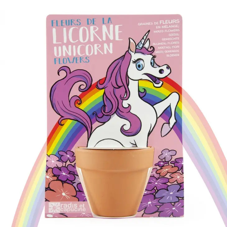 Unicorn Nature Card - Mix of Flowers