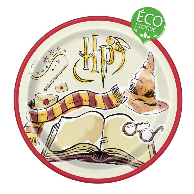 8 Plates 23 cm Harry Potter ECOLOGIQUE