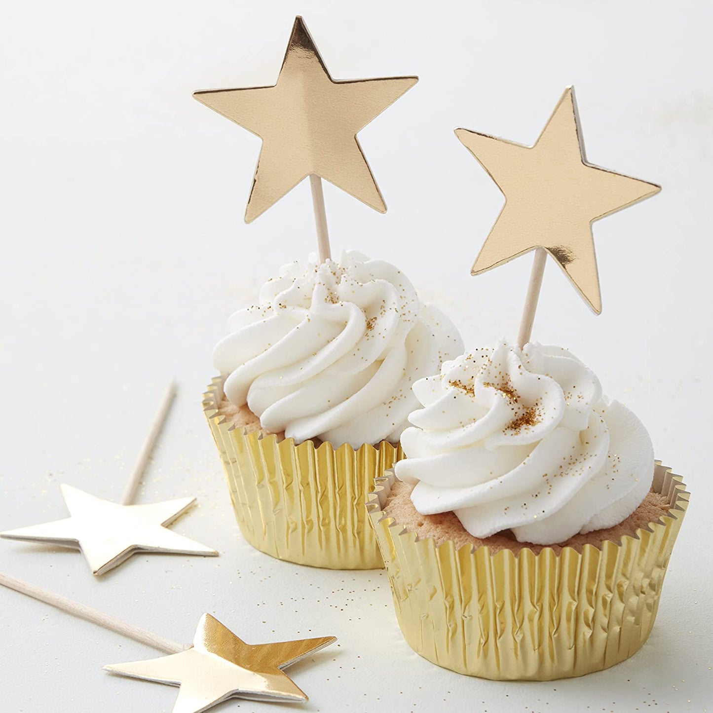 Gold Foiled Star Food Picks