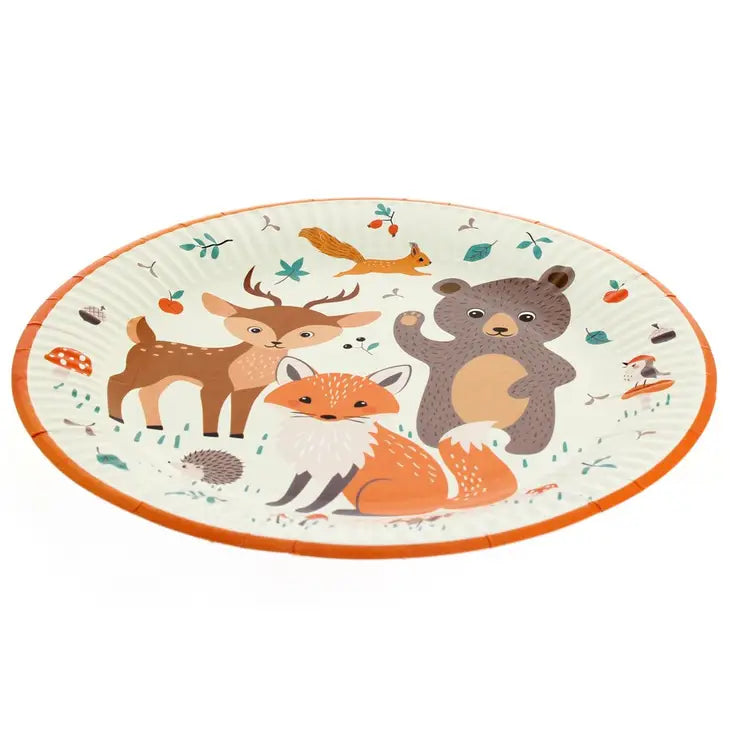 6 Forest Animals Plates