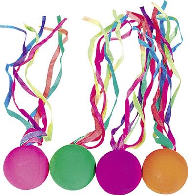 SOLID RUBBER BALLS - RIBBONS-sell by unit